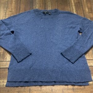 Theory 100% Cashmere Blue Crewneck Sweater Womens Small Soft
